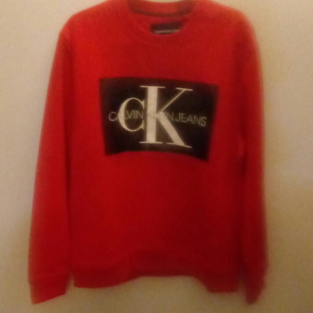 Calvin Klein long sleeve red sweatshirt